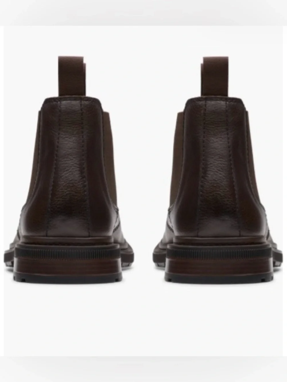 Clarks Men's Dark Brown Leather Chukka Chelsea Boots